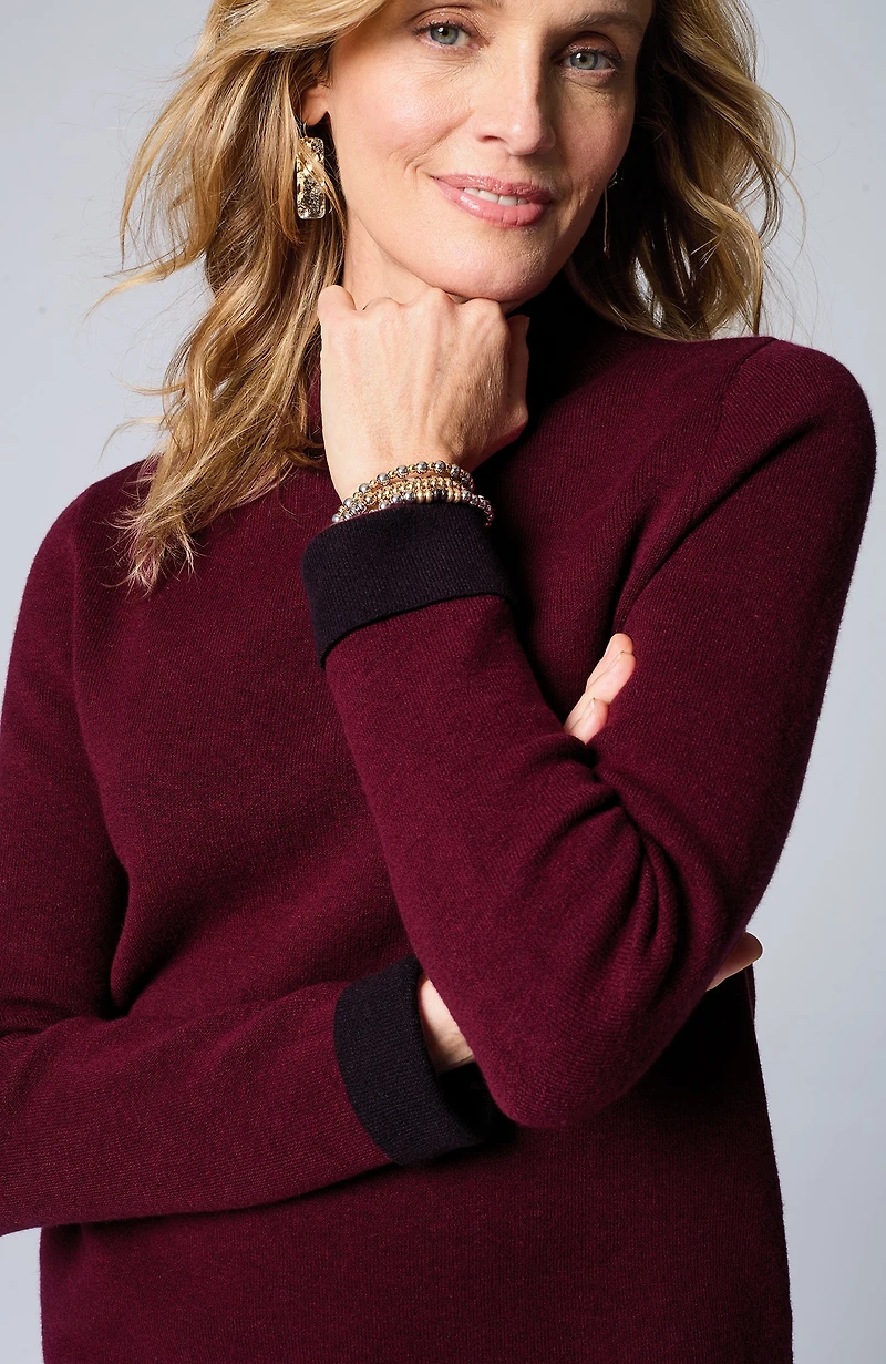 majestic funnel-neck sweater