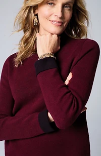 majestic funnel-neck sweater