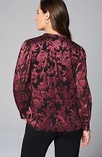 ruffled burnout top