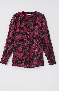 ruffled burnout top