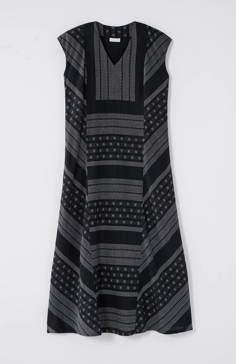 pure jill yarn-dyed dobby maxi dress