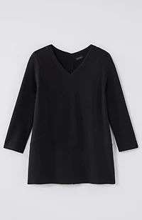 wearever double v-neck ottoman top