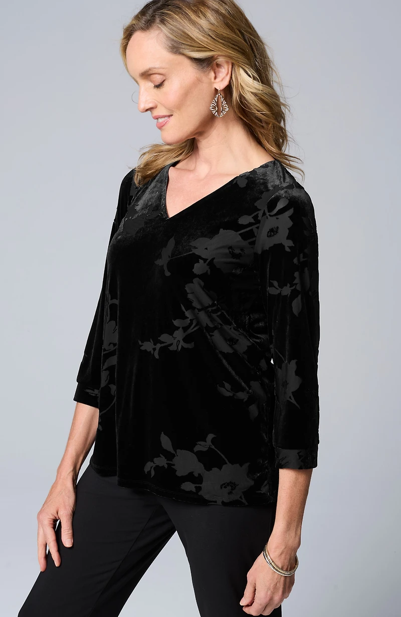 wearever velvet burnout top