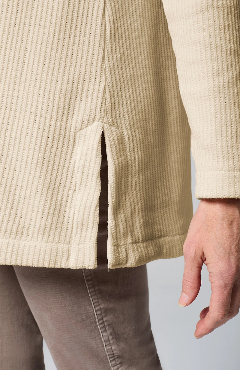 wearever boat-neck chenille tunic