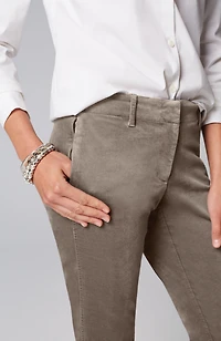 velveteen-stretch slim-leg pants