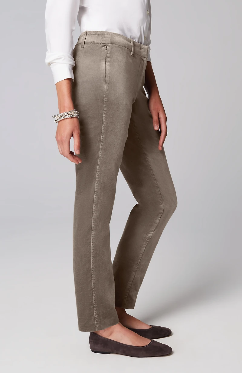 velveteen-stretch slim-leg pants