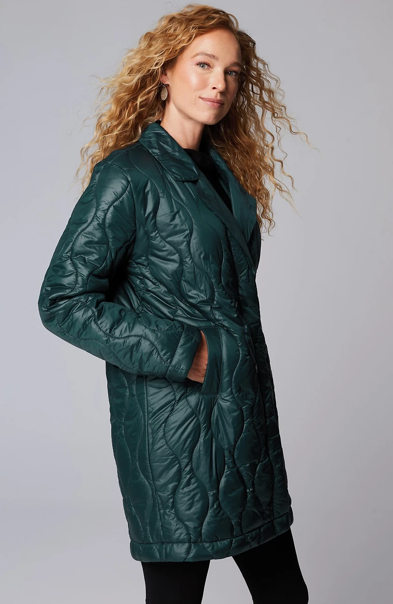 quilted puffer coat
