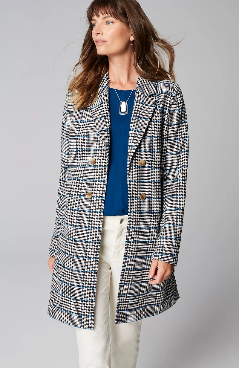 long plaid duster jacket