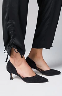 straight-leg satin cargo pants