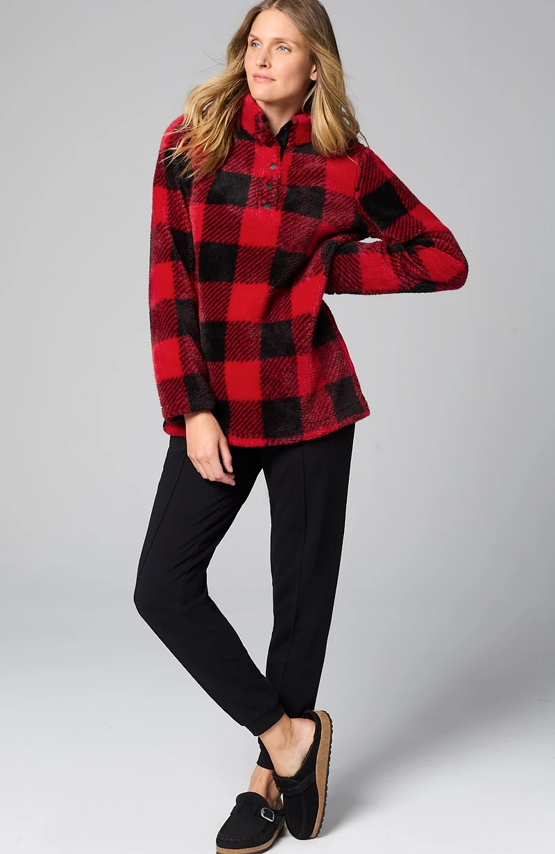 fit plush sherpa pullover