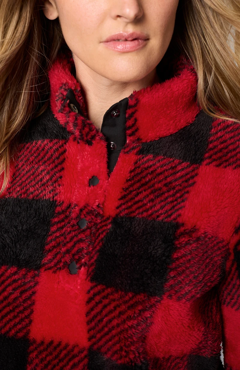 fit plush sherpa pullover
