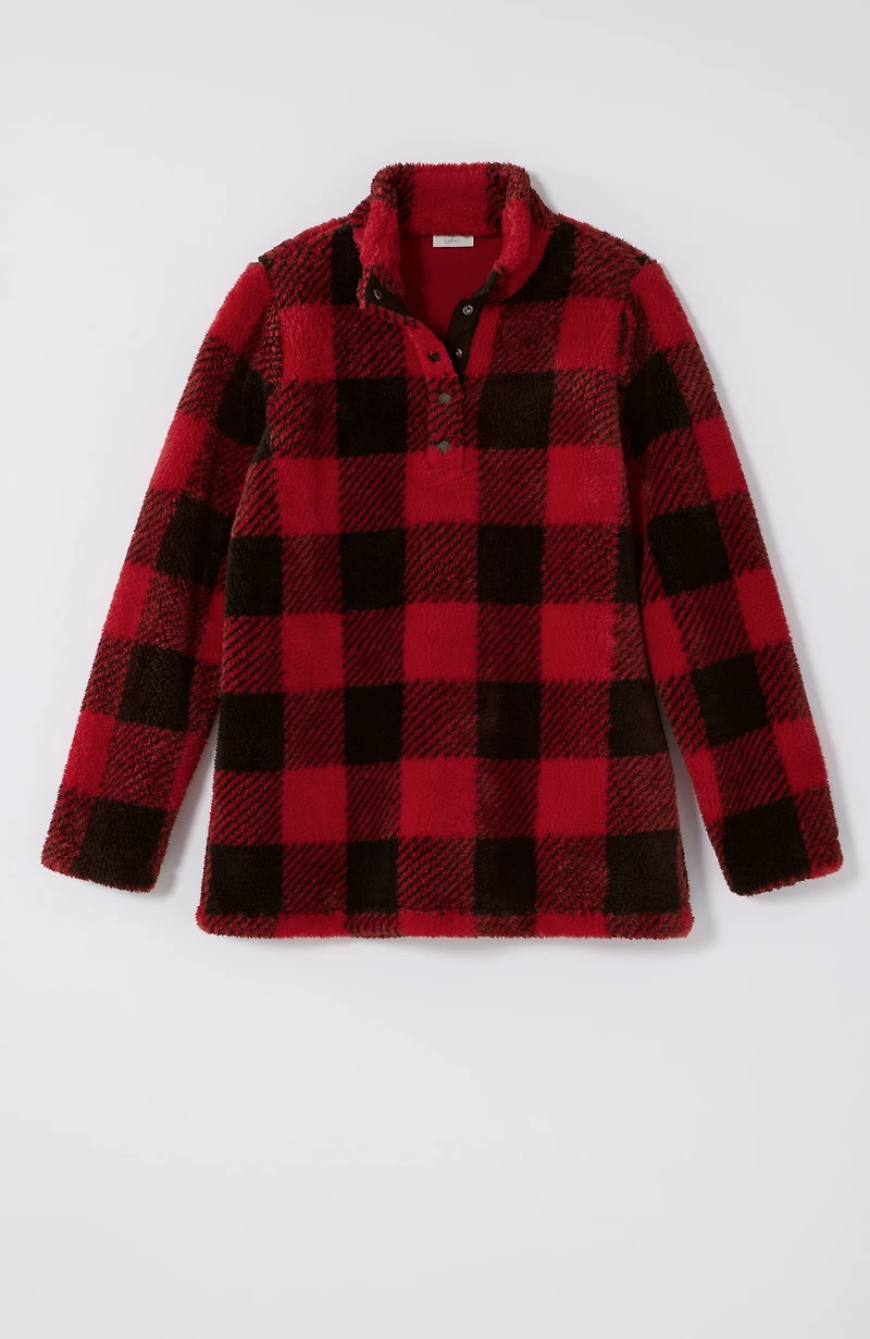 fit plush sherpa pullover