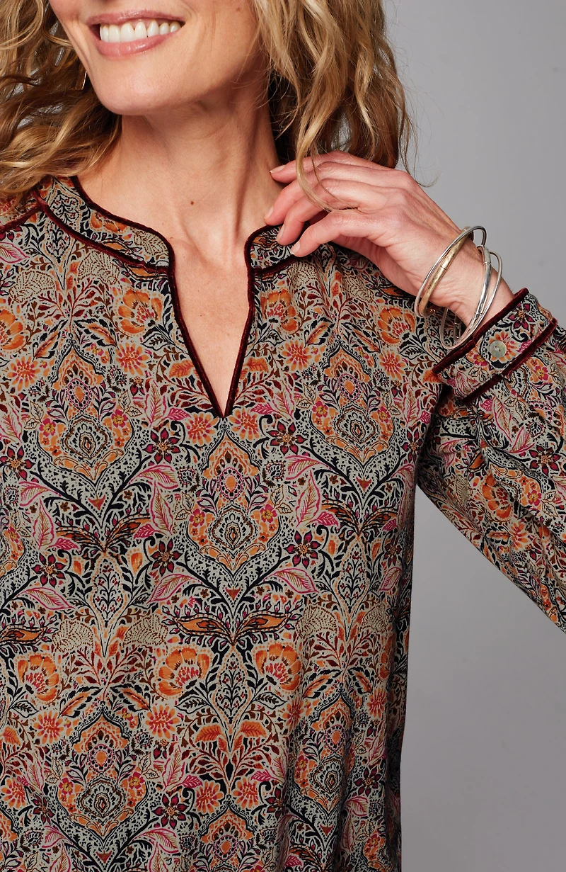 velvet-piped top