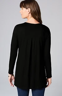 embroidered pleat-back tunic