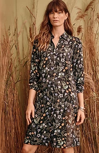 satin a-line shirtdress