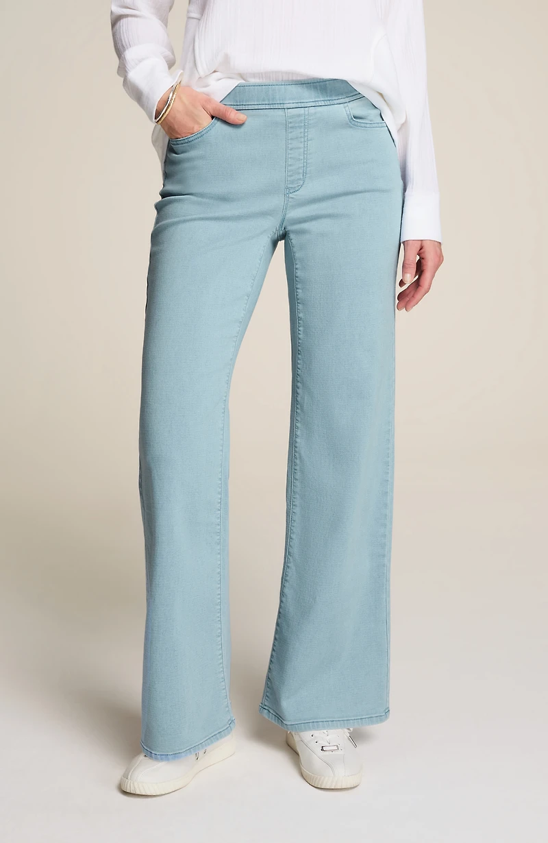 pure jill soft wide-leg jeans
