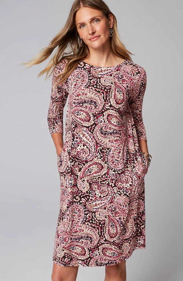 wearever knit pleat-back dress