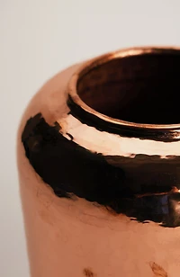 elements small hammered-copper vase