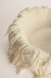 elements felt frayed round bowl