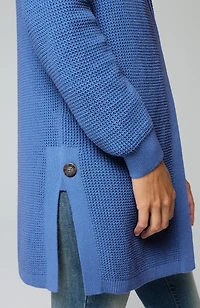 textured open-front cardi