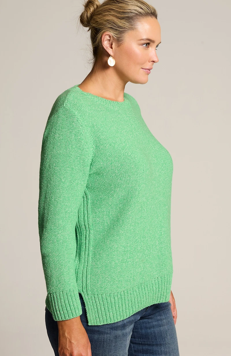 ribbed-detail crew-neck sweater