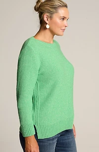 ribbed-detail crew-neck sweater