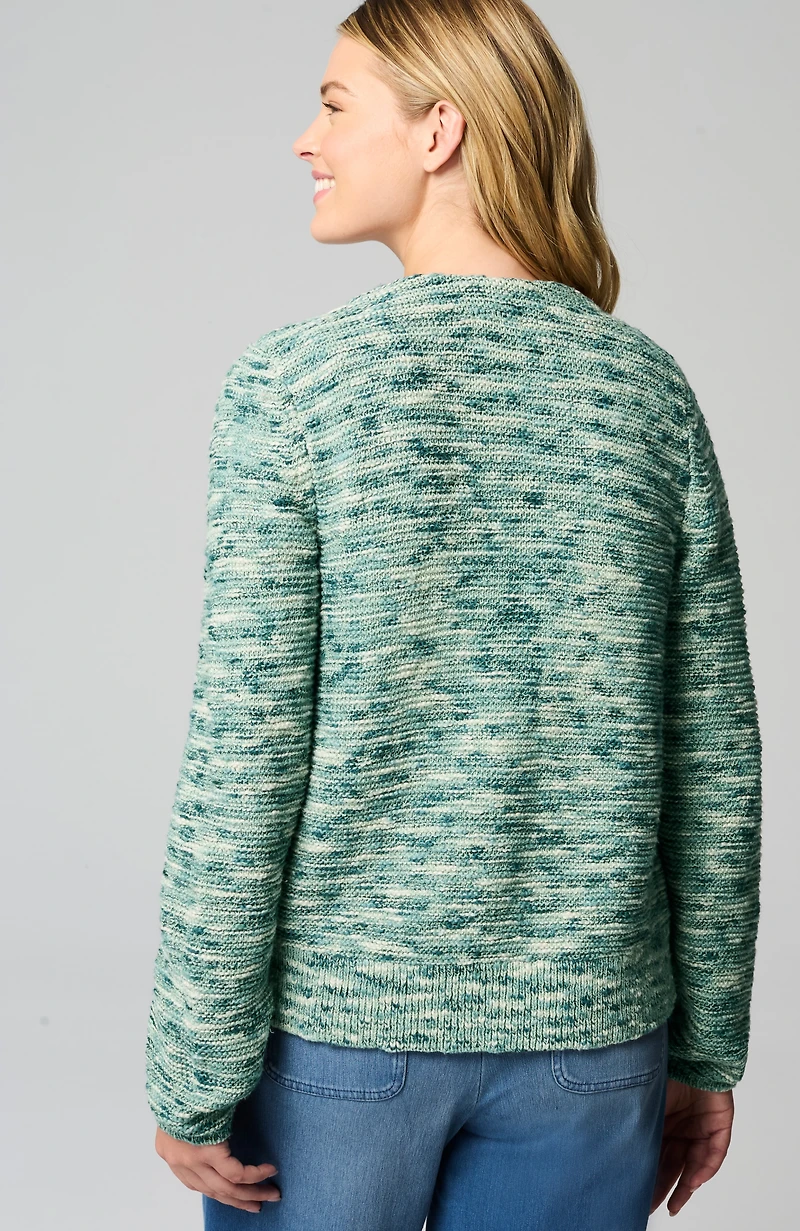 pure jill space-dyed cardi