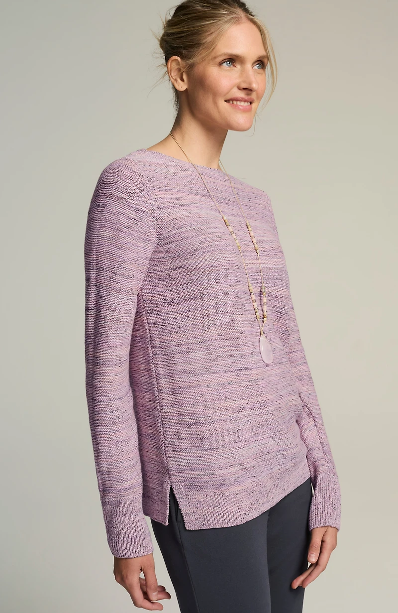 pure jill space-dyed textured sweater