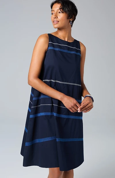 embroidered swing dress