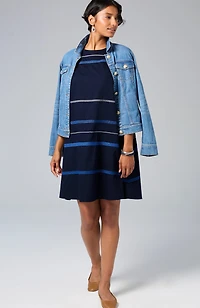 embroidered swing dress
