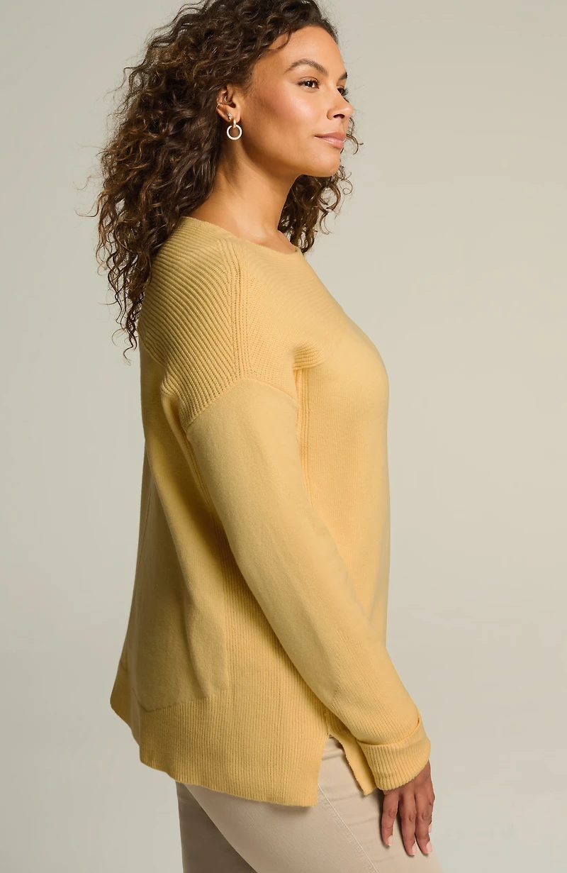 ribbed-detail pullover sweater