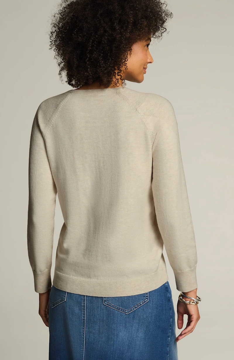 cozy luxe hand-embroidered pullover sweater