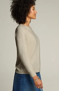 cozy luxe hand-embroidered pullover sweater