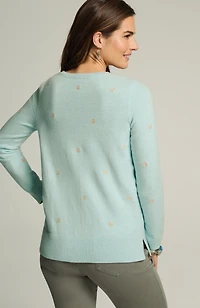 dot-embroidered sweater
