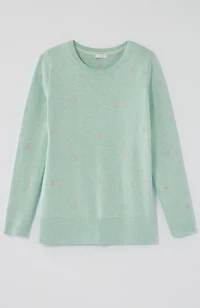 dot-embroidered sweater
