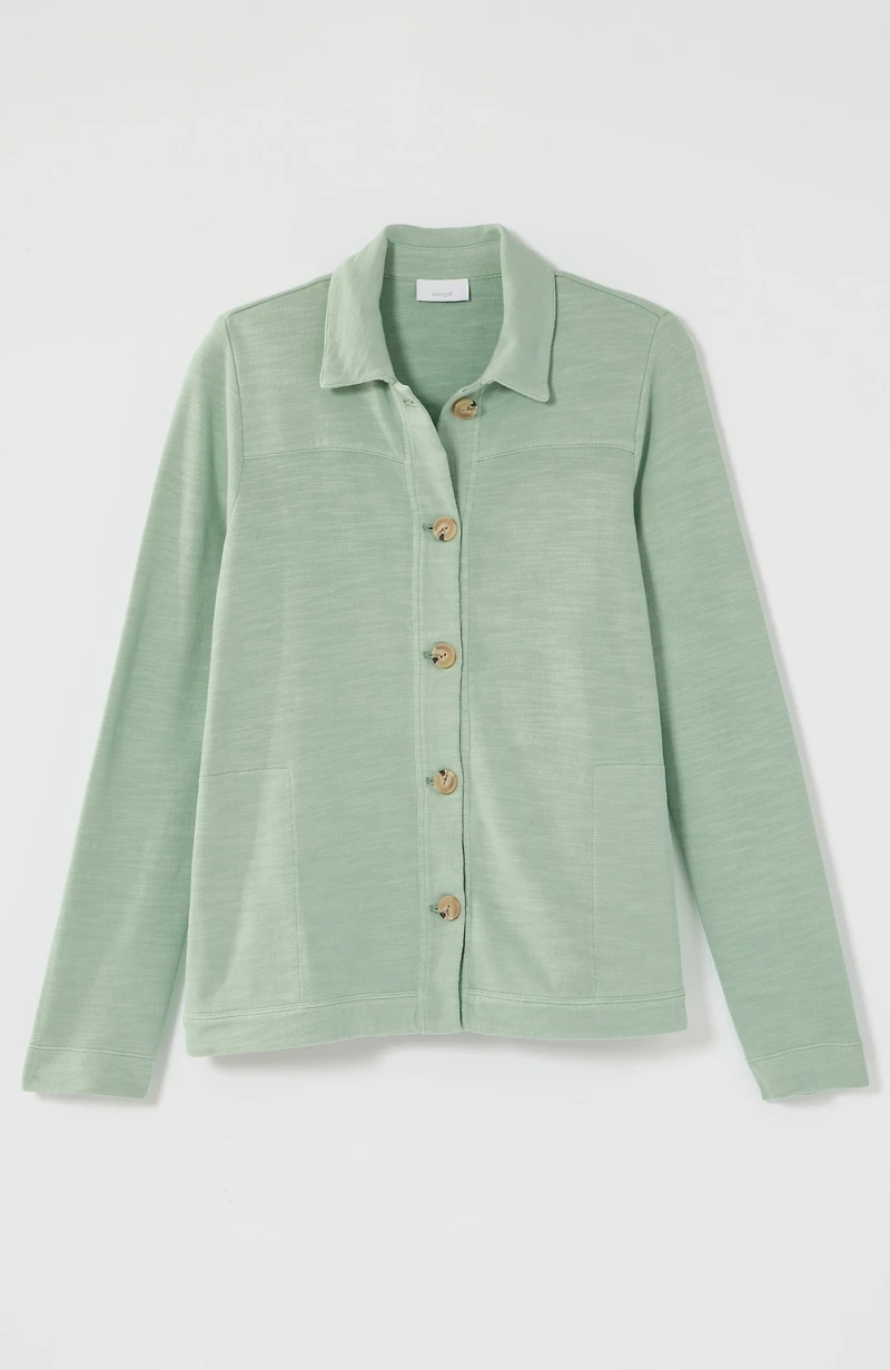 pure jill tea-dyed button-front jacket