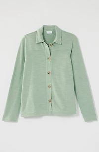 pure jill tea-dyed button-front jacket
