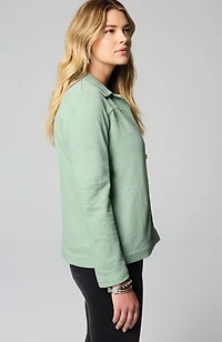 pure jill tea-dyed button-front jacket