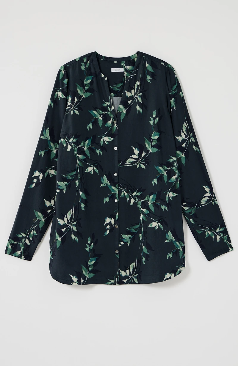 pure jill printed a-line top