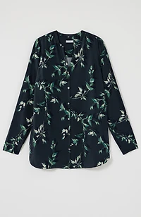 pure jill printed a-line top