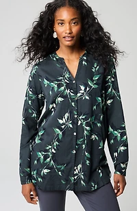 pure jill printed a-line top