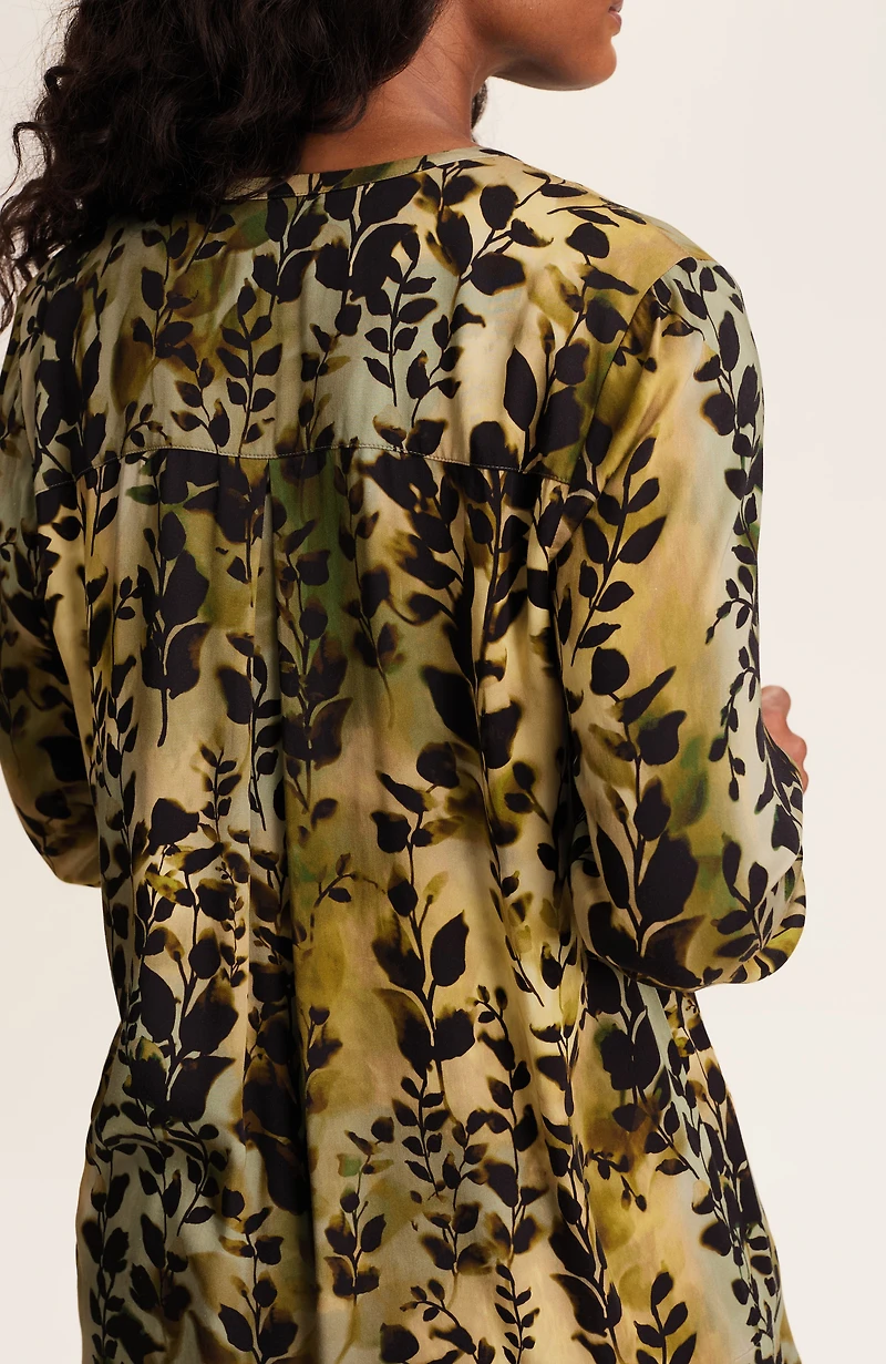 pure jill printed a-line top