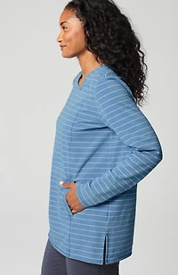pure jill french terry indigo-striped tunic