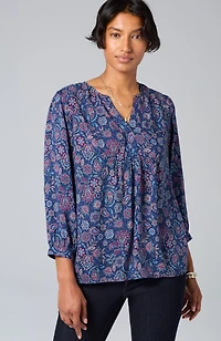 soft voile shirred top