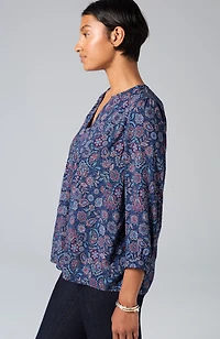 soft voile shirred top