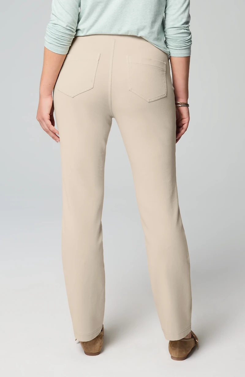 pure jill french terry straight-leg jeans