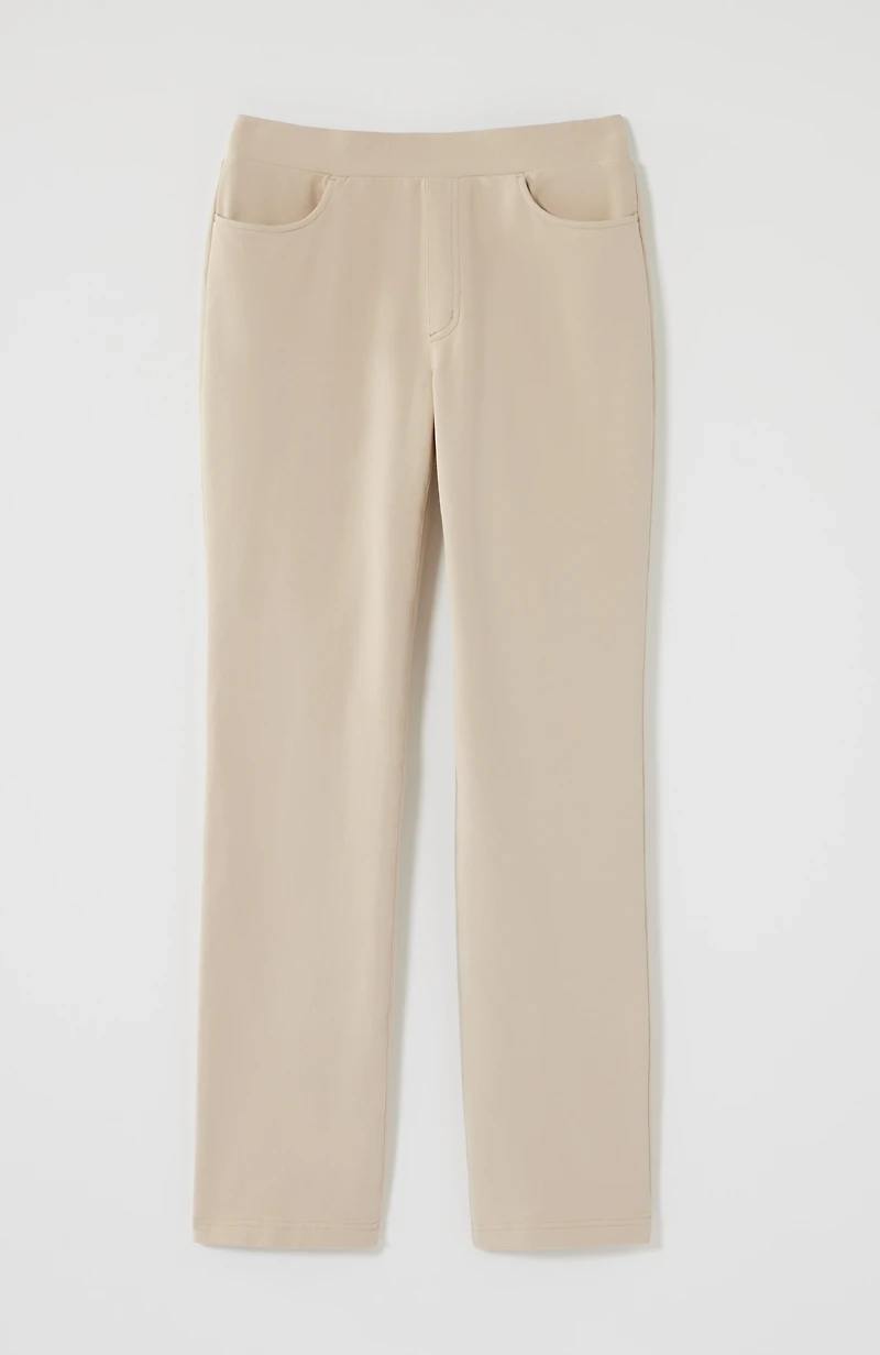 pure jill french terry straight-leg jeans