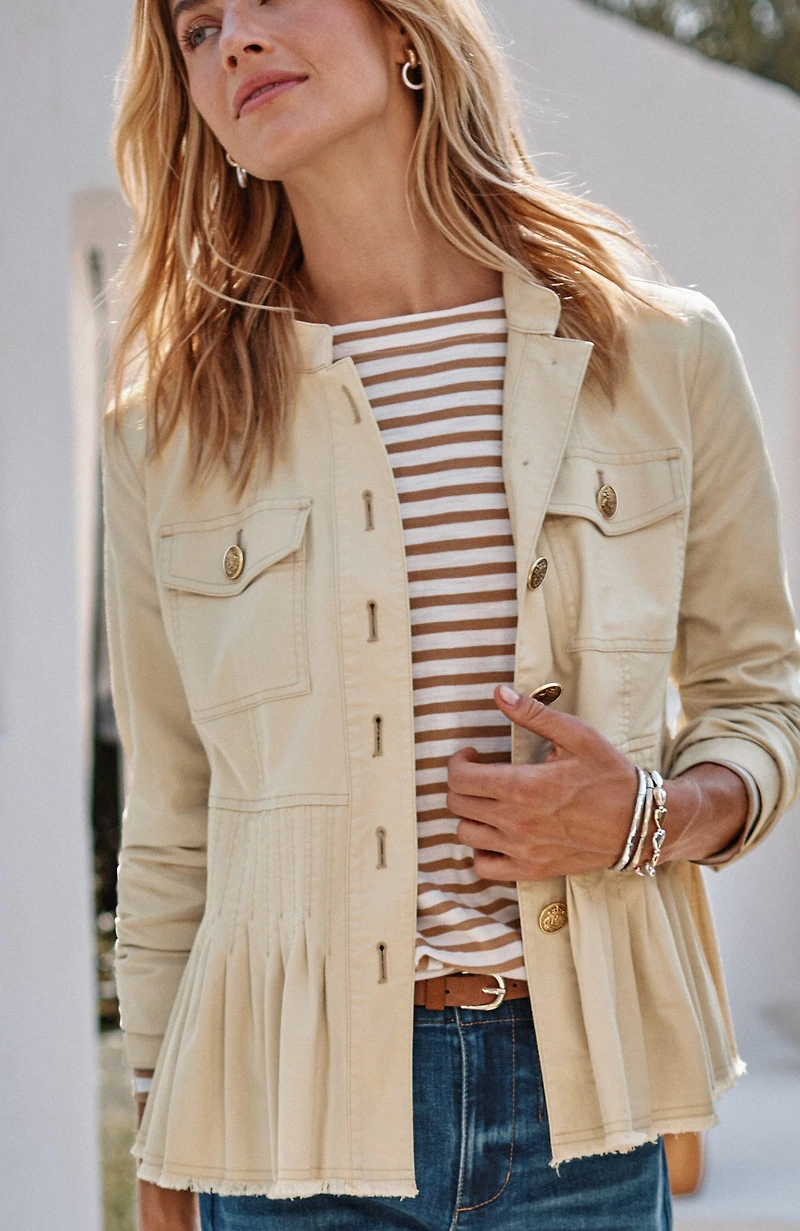 military peplum jacket