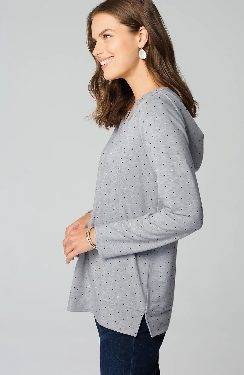 seamed hoodie tunic