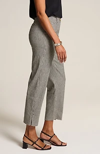 linen-stretch straight-leg crops